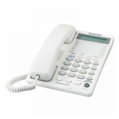 Teléfono alámbrico Panasonic KX-TS208LXW doble línea-Blanco