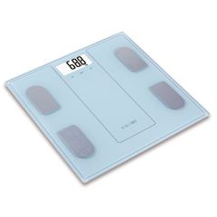 Bascula personal monitor de grasa corporal hidrataci nGLASS WHITE